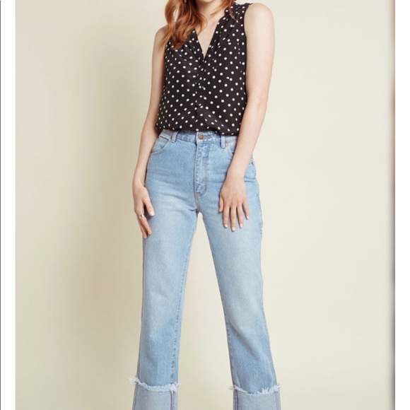 ModCloth Sleeveless Polk Dots Tunic Top - Picture 2 of 8